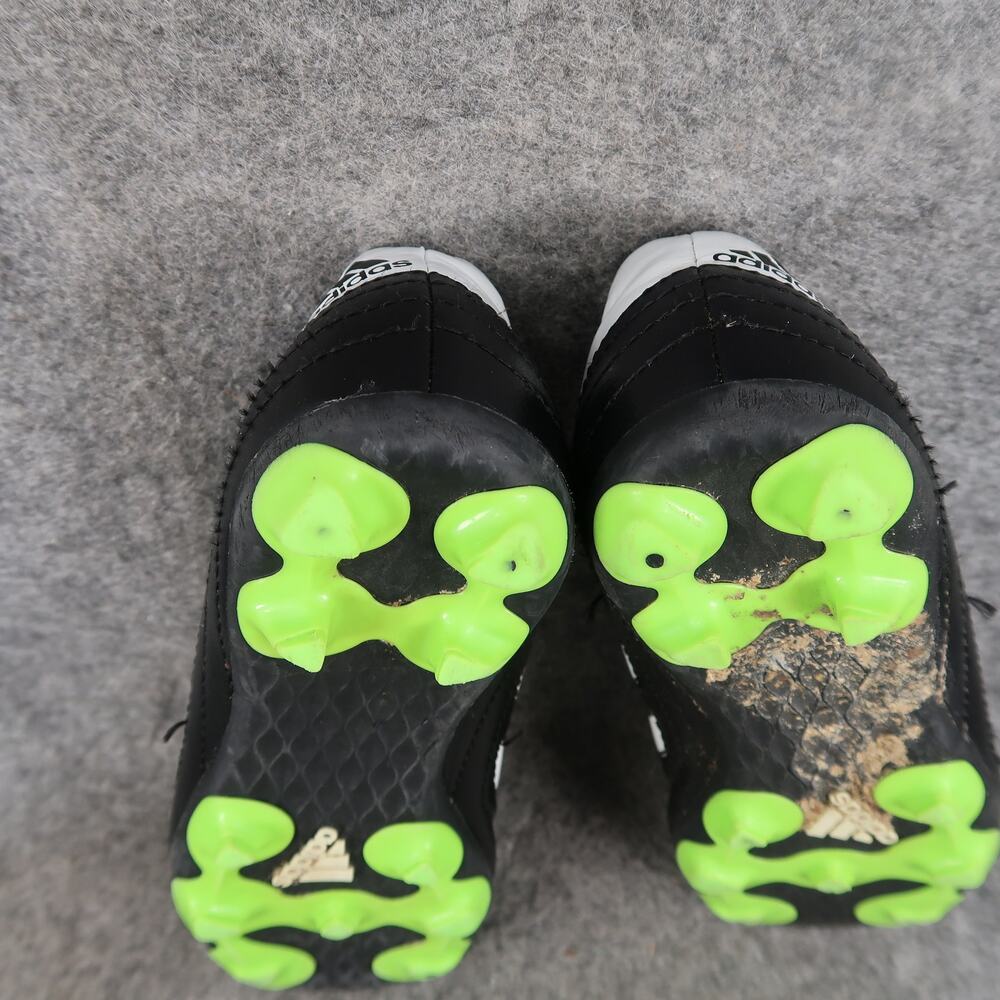 Adidas Shoes Kids 11 Sport Cleats Soccer Football Goletto FG Black White Green - Picture 10 of 11